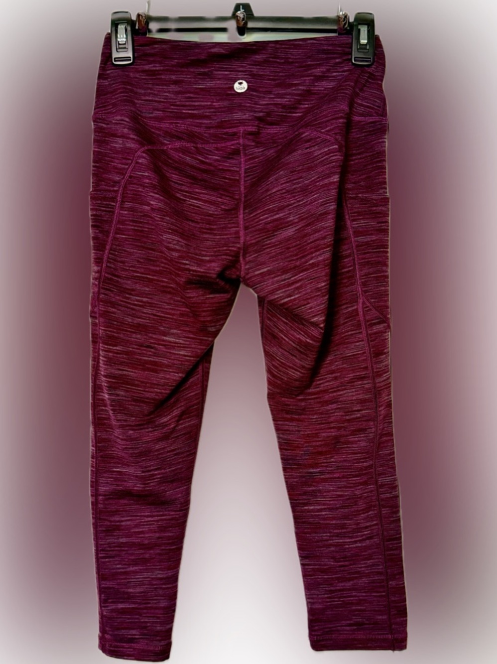 High-Rise Marled Plum Leggings - Performance Fit